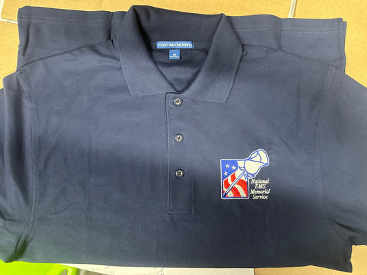 National EMS Memorial Navy Polo Shirt